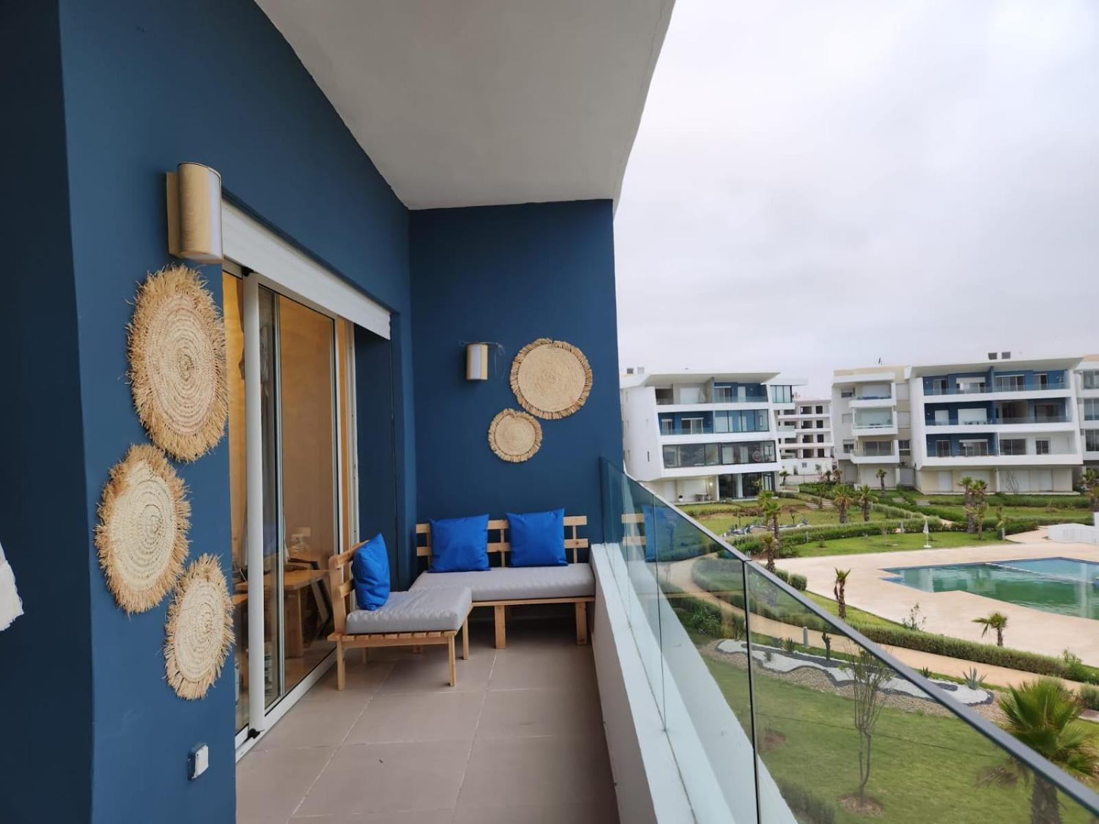 Sidi Rahal Blue View, Beachfront Wide Seaview With Pool Eksteriør billede